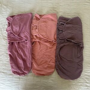 Comfy Cubs Easy Swaddle Blanket for 0-3 months - Blush, Mauve, Mulberry